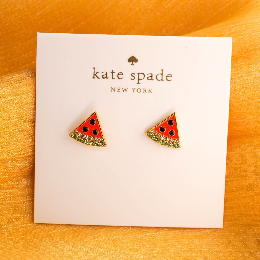 Kate Spade Picnic Perfect Watermelon Stud Earrings (with Gift Bag)